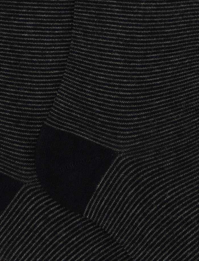 Calze lunghe uomo cotone blu righine bicolore - Gallo 1927 - Official Online Shop