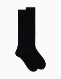 Calze lunghe uomo cotone blu tinta unita - Gallo 1927 - Official Online Shop