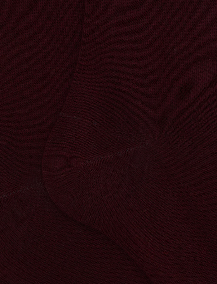 Calze lunghe uomo cotone bordò tinta unita - Gallo 1927 - Official Online Shop