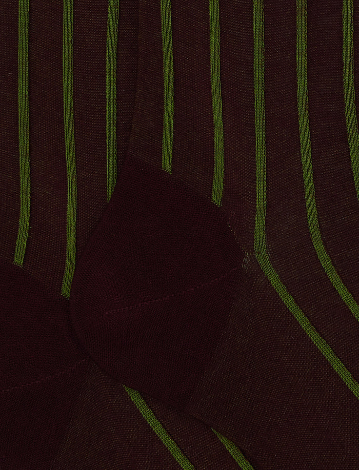Calze lunghe uomo cotone bordò twin rib spaziata - Gallo 1927 - Official Online Shop
