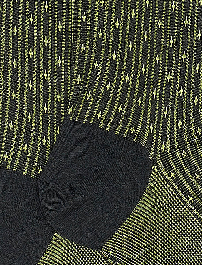 Calze lunghe uomo cotone grafite fantasia giglio - Gallo 1927 - Official Online Shop