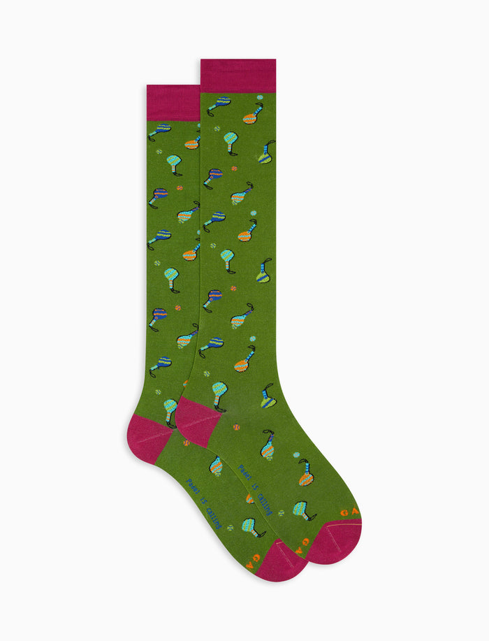 Calze lunghe uomo cotone leggerissimo cactus fantasia padel - Gallo 1927 - Official Online Shop