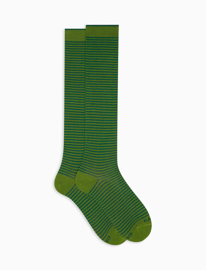 Calze lunghe uomo cotone leggero cactus righe windsor - Gallo 1927 - Official Online Shop