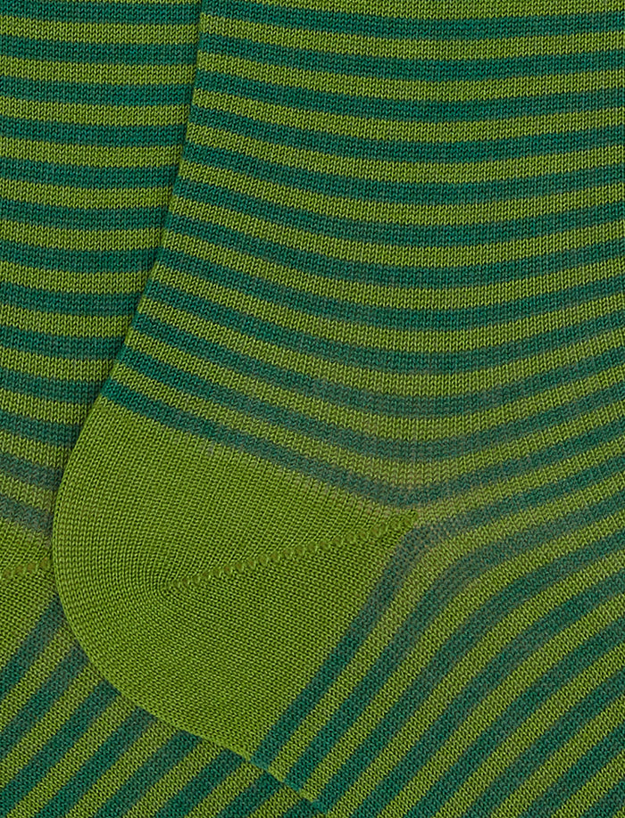 Calze lunghe uomo cotone leggero cactus righe windsor - Gallo 1927 - Official Online Shop