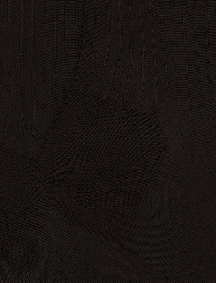 Calze lunghe uomo cotone marrone tinta unita a coste - Gallo 1927 - Official Online Shop