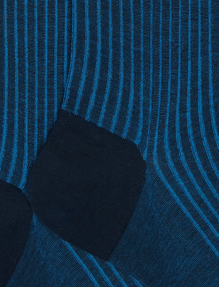 Calze lunghe uomo cotone oltremare vanisé - Gallo 1927 - Official Online Shop