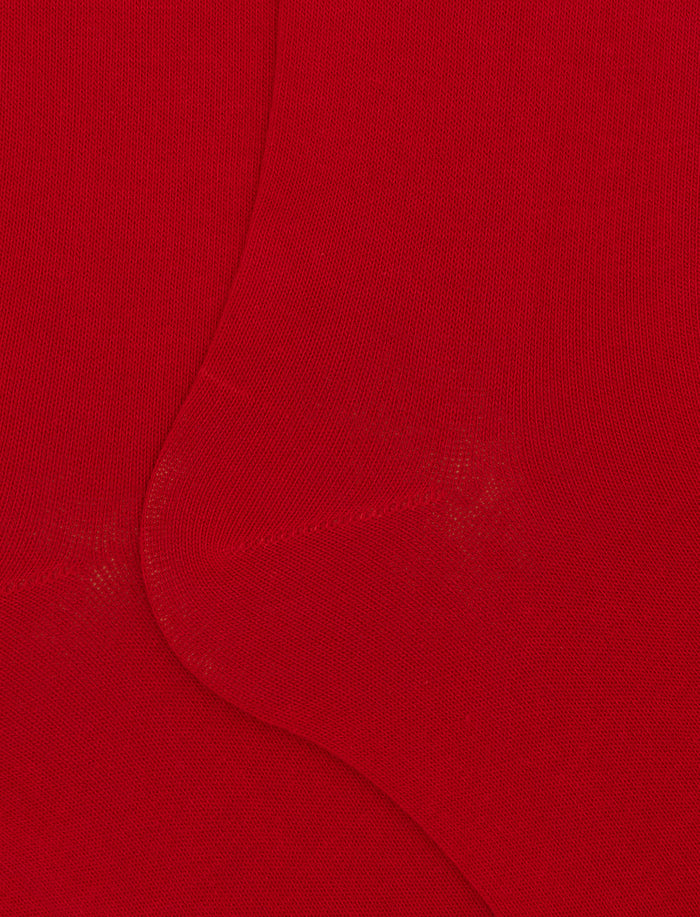 Calze lunghe uomo cotone rosso tinta unita - Gallo 1927 - Official Online Shop