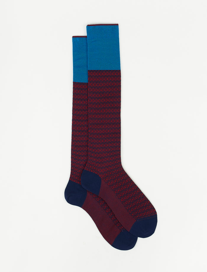 Calze lunghe uomo cotone royal fantasia rombetti - Gallo 1927 - Official Online Shop