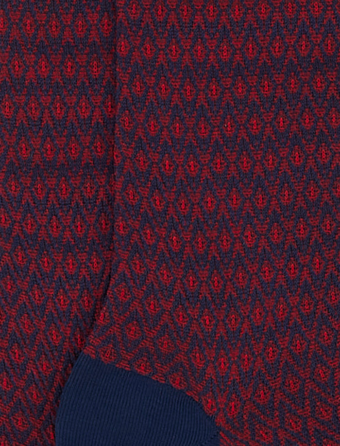 Calze lunghe uomo cotone royal fantasia rombetti - Gallo 1927 - Official Online Shop