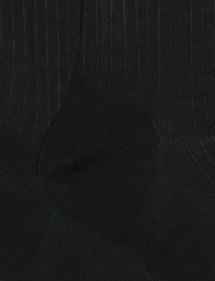 Calze lunghe uomo cotone tinta unita a coste grigio - Gallo 1927 - Official Online Shop