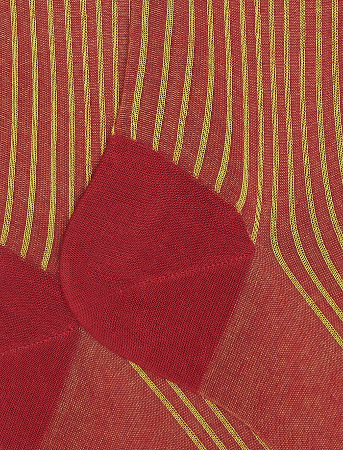 Calze lunghe uomo cotone twin rib rosso - Gallo 1927 - Official Online Shop