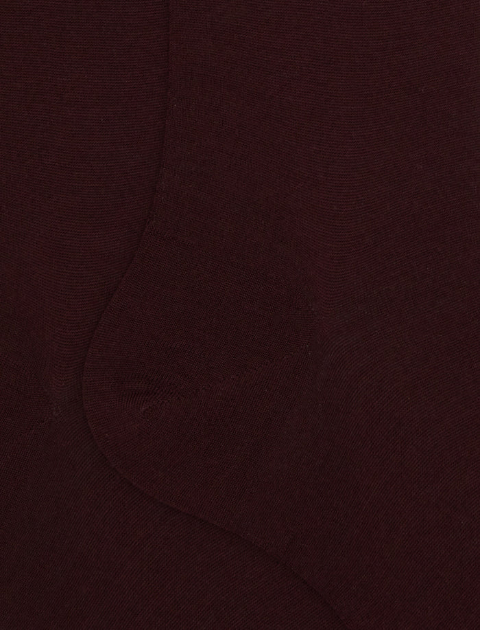 Calze lunghe uomo lana bordò tinta unita - Gallo 1927 - Official Online Shop