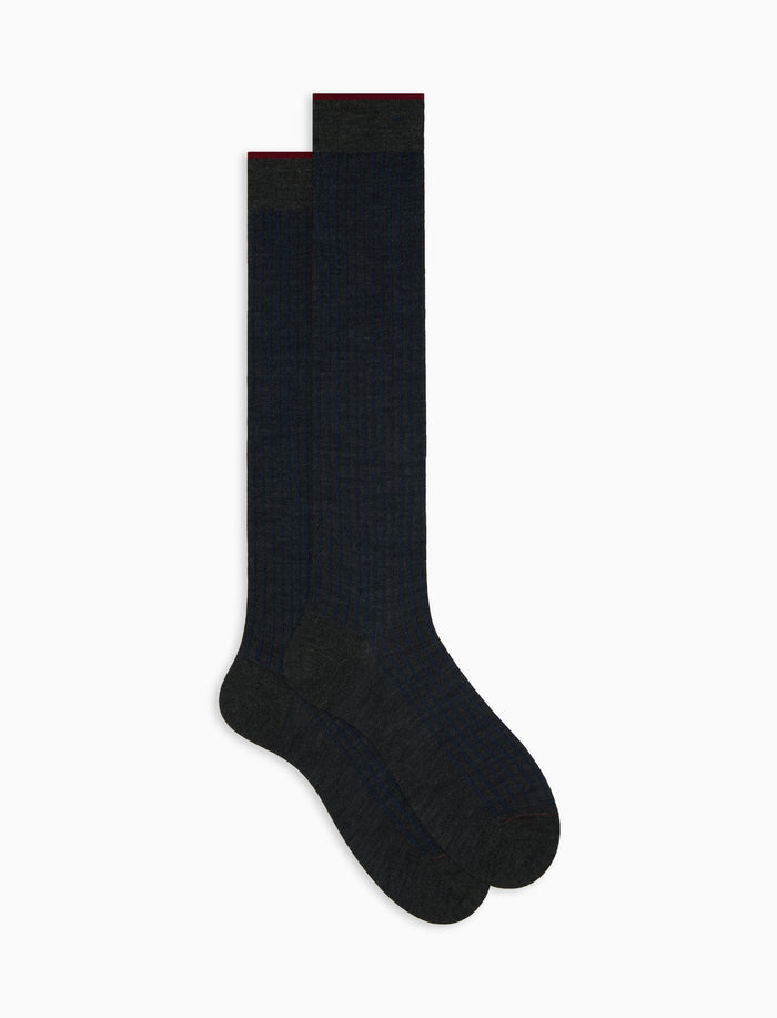 Calze lunghe uomo lana e cotone ferro twin rib - Gallo 1927 - Official Online Shop