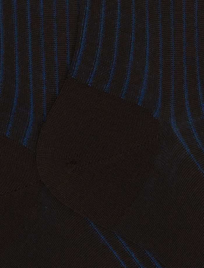 Calze lunghe uomo lana e cotone marrone vanisé - Gallo 1927 - Official Online Shop