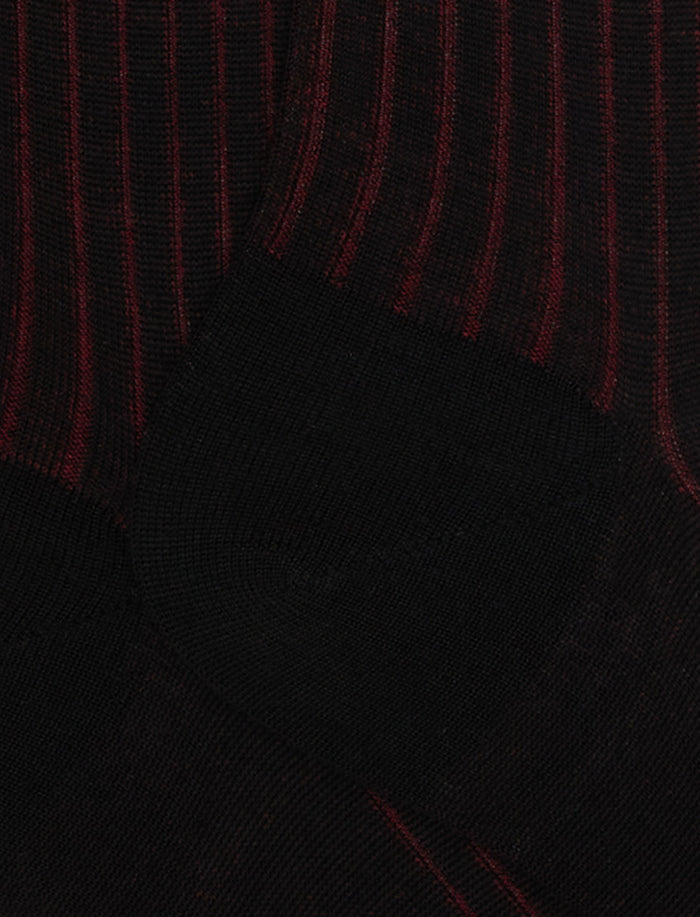 Calze lunghe uomo lana e cotone nero vanisé - Gallo 1927 - Official Online Shop