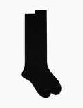 Calze lunghe uomo lana nero tinta unita - Gallo 1927 - Official Online Shop