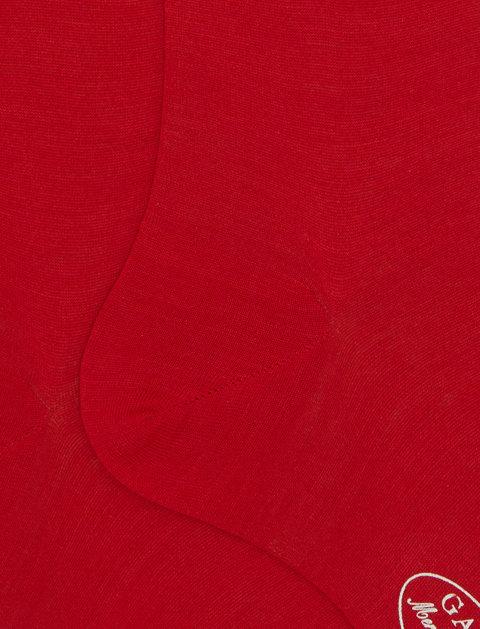Calze lunghe uomo lana rosso tinta unita - Gallo 1927 - Official Online Shop