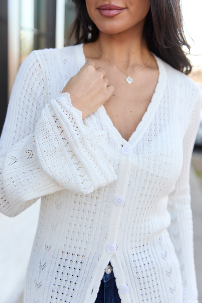 Campbell Ivory Knit Maxi Cardigan SALE