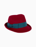 Cappello donna feltro bordò tinta unita - Gallo 1927 - Official Online Shop