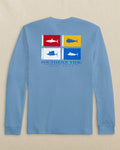 The back view of the Southern Tide Catch Flags Long Sleeve T-Shirt by Southern Tide - Ocean Channel