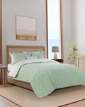 The side view of the Southern Tide Cedar Island Comforter Set by Southern Tide - Sage