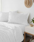 The side view of the Southern Tide Cedar Island Sheet Set by Southern Tide - Grey