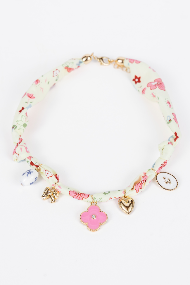 Chandler Yellow Charm Scarf Necklace FINAL SALE