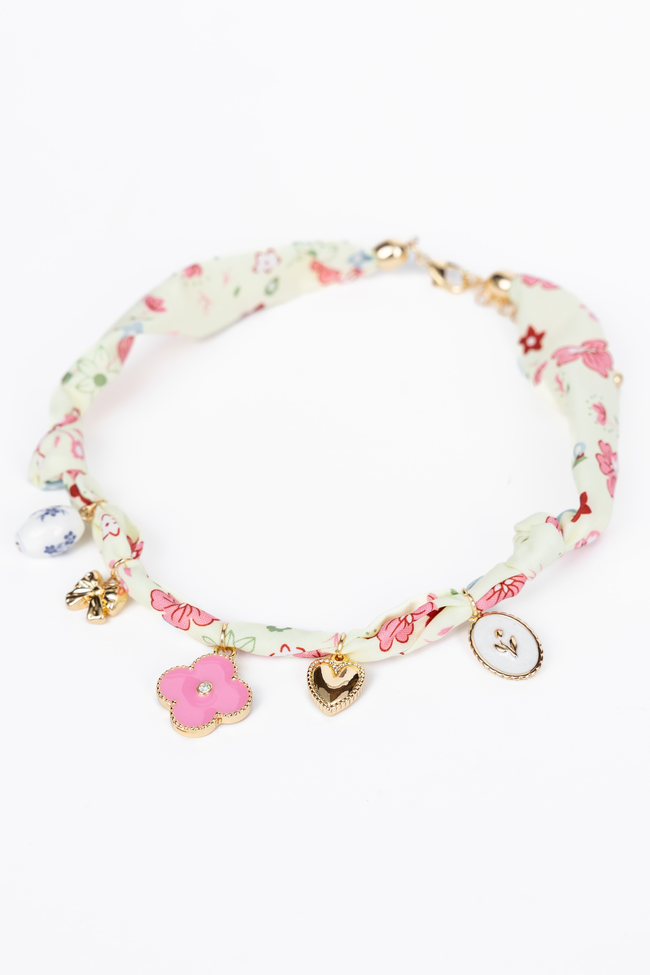 Chandler Yellow Charm Scarf Necklace FINAL SALE