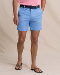 The front view of the Southern Tide Channel Marker 7" Stretch Chino Short by Southern Tide - Ocean Channel