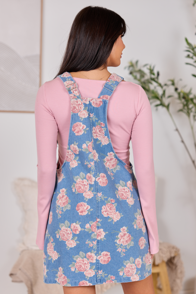 Chase Pink Rose Overall Dress FINAL SALE