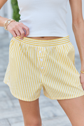 Chill Vibes Yellow Striped Boxer Shorts
