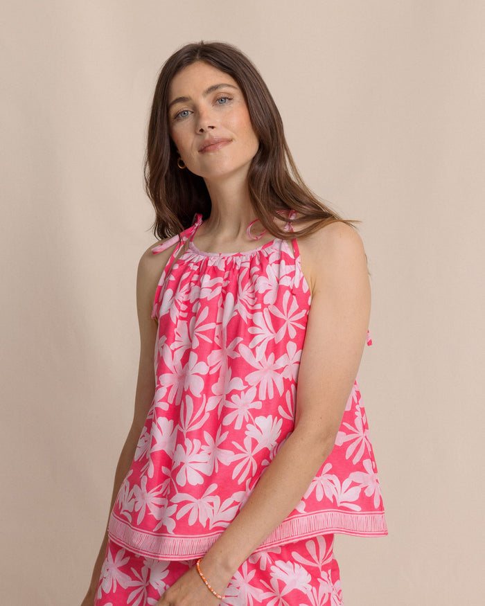 Chrissy Tie Shoulder Printed Top