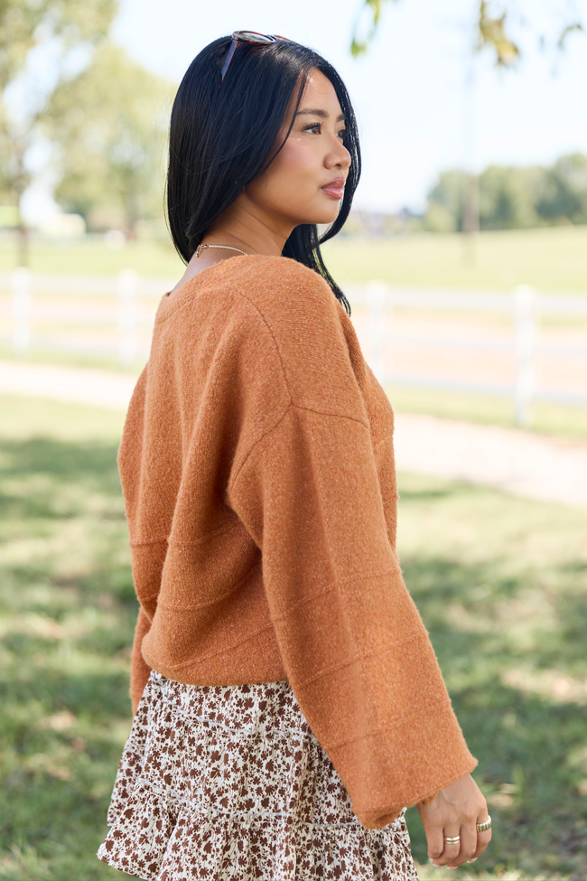 Cinnamon Season V-Neck Cardigan