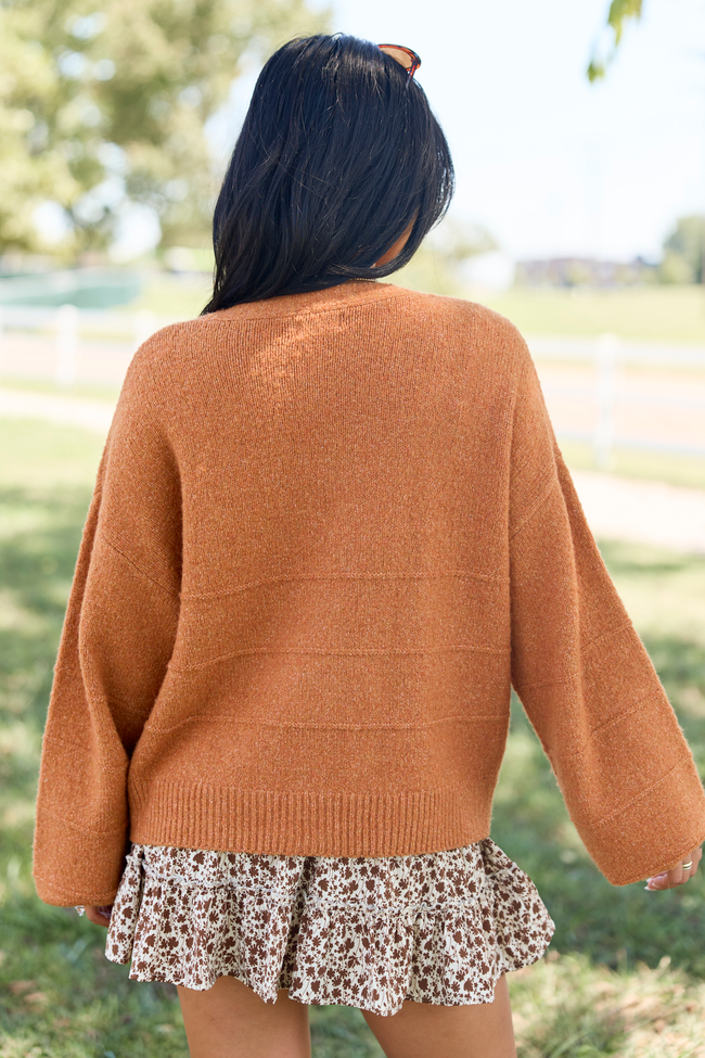 Cinnamon Season V-Neck Cardigan