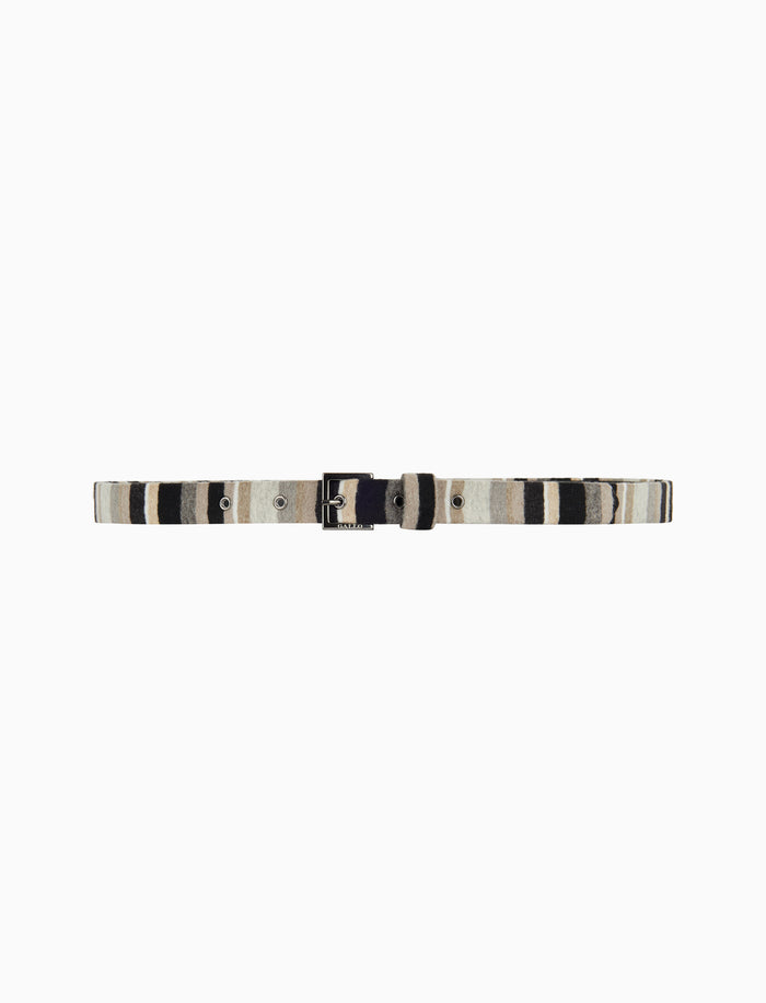 Cintura bassa donna pile nero righe multicolor - Gallo 1927 - Official Online Shop