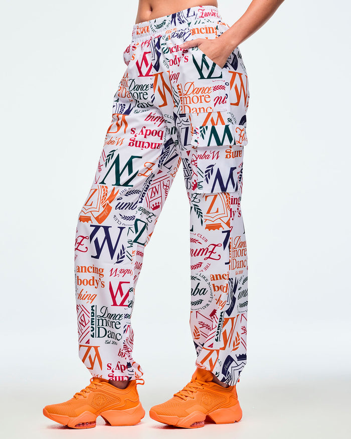 White/Orange # Class of 2001 High Rise Cargo With Bungee Cuffs