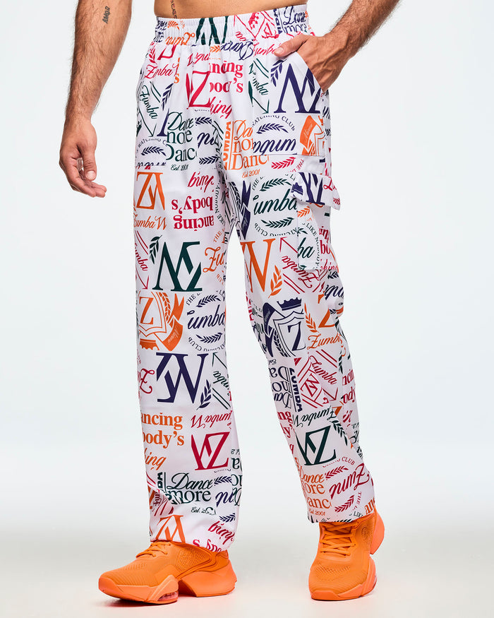 White/Orange # Class of 2001 High Rise Cargo With Bungee Cuffs