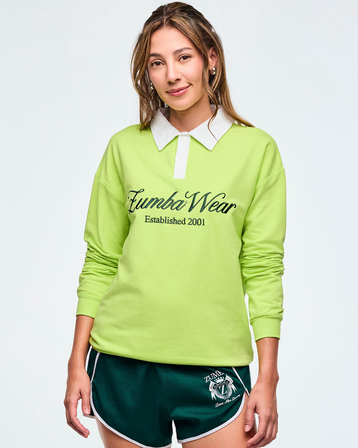 Be Seen Green # Class of 2001 Long Sleeve Polo