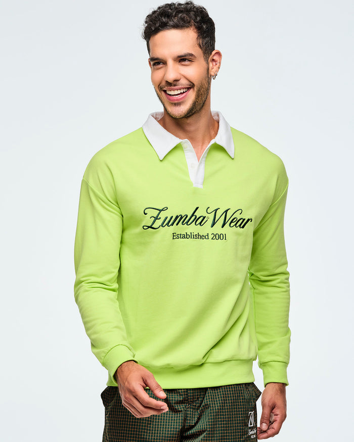 Be Seen Green # Class of 2001 Long Sleeve Polo