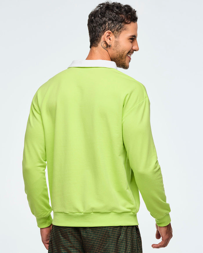 Be Seen Green # Class of 2001 Long Sleeve Polo