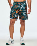 Dark Green/Orange # Class of 2001 Men's Woven Shorts