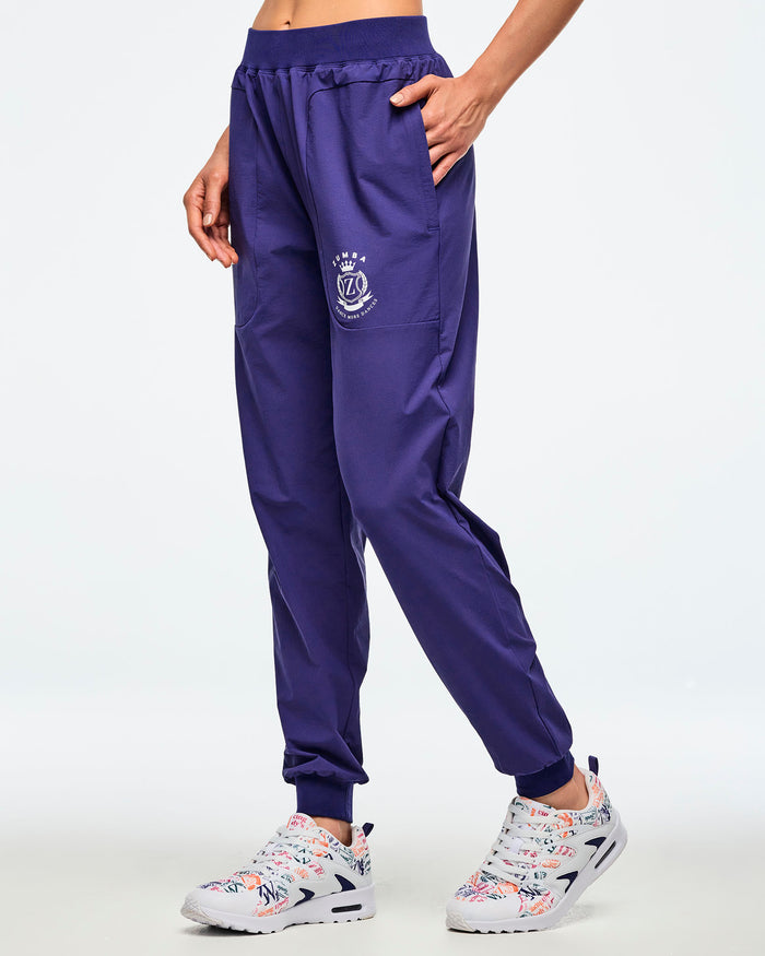 Soft Navy # Class of 2001 Stretch Woven Ankle Joggers