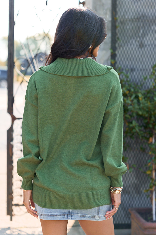 Classic By Nature Olive Quarter Zip