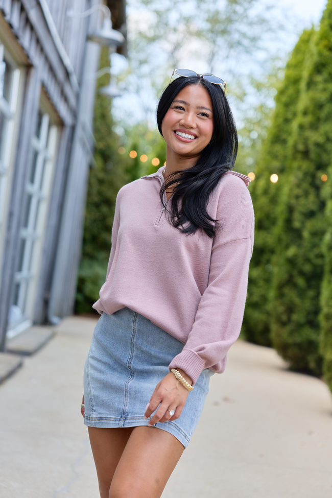 Classic By Nature Taupe Quarter Zip