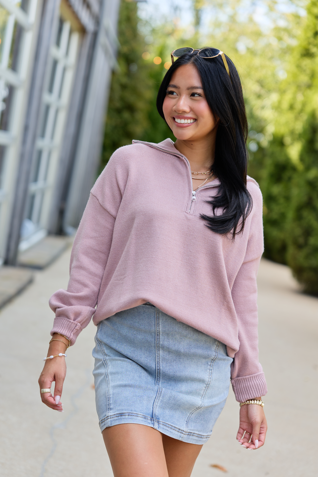 Classic By Nature Taupe Quarter Zip