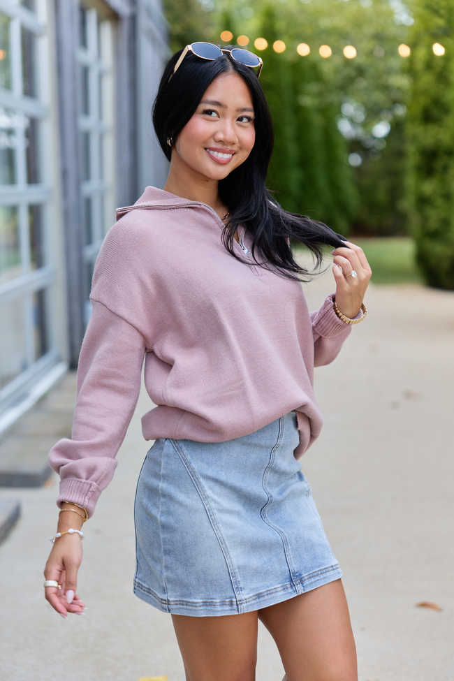 Classic By Nature Taupe Quarter Zip