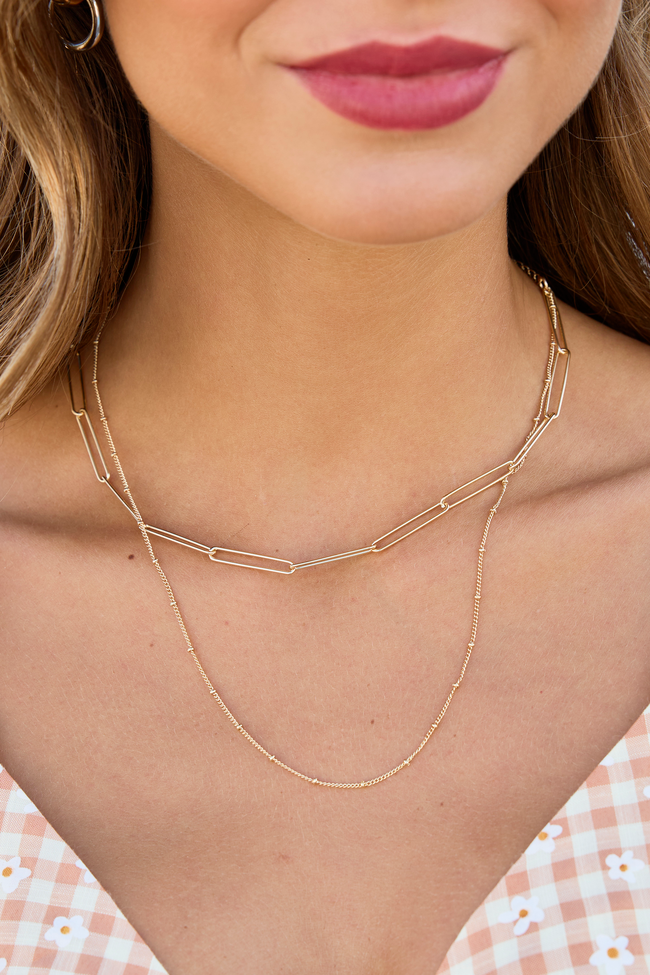 Classic Connection Paperclip Chain Necklace Set