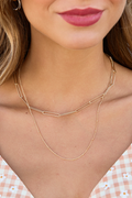 Classic Connection Paperclip Chain Necklace Set