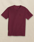 The front view of the Southern Tide Classic Short Sleeve Pocket T-Shirt in Chianti by Southern Tide - Chianti
