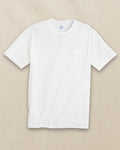 The front view of the Southern Tide Classic Short Sleeve Pocket T-Shirt in Classic White by Southern Tide - Classic White
